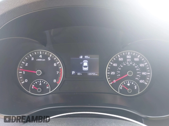 2019 Kia Optima LX with VIN 5XXGT4L39KG277217, listed as a IAAI auction lot 40220142 with 139,755 mi miles. Bid and sale history available at carsss.com. Image 7.
