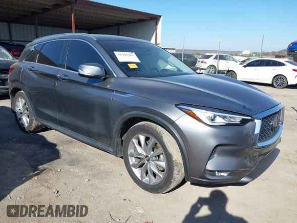 2020 Infiniti QX50 ESSENTIAL with VIN 3PCAJ5M36LF105778, listed as a IAAI auction lot 41442287 with 69,018 mi miles. Bid and sale history available at carsss.com. Image 1.