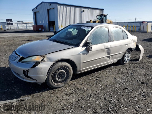 2002 Honda Civic EX with VIN 1HGES25712L014218, listed as a Copart auction lot 52325265 with 206,919 mi miles and Salvage Title. Bid and sale history available at DreamBid. Image 1.