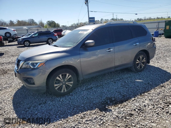 2017 Nissan Pathfinder S with VIN 5N1DR2MN1HC697435, listed as a Copart auction lot 48138225 with 128,782 mi miles and Salvage title. Bid and sale history available at DreamBid. Image 1.