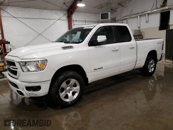 2020 Ram 1500 Big Horn with VIN 1C6RRFBG9LN290053, listed as a Copart auction lot 81837844 with 75,010 mi miles and Clean Title. Bid and sale history available at carsss.com. Image 1.