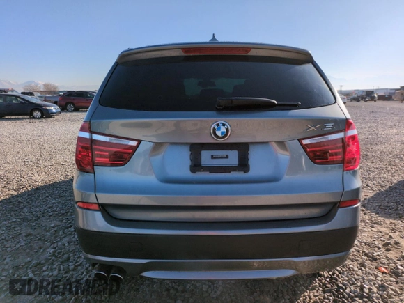 2013 BMW X3 xDrive28i with VIN 5UXWX9C55D0D08550, listed as a Copart auction lot 43002315 with 158,201 mi miles and Salvage Title. Bid and sale history available at carsss.com. Image 6.
