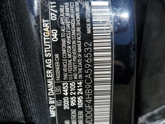 2012 Mercedes-Benz C-Class C 250 Sport with VIN WDDGF4HB9CA596532, listed as a Copart auction lot 50819275 with 168,539 mi miles and Salvage Title. Bid and sale history available at carsss.com. Image 12.