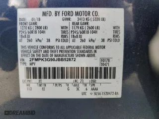 2018 Ford Edge SE with VIN 2FMPK3G90JBB52872, listed as a Copart auction lot 48593725 with 68,986 mi miles and Salvage Title. Bid and sale history available at carsss.com. Image 13.