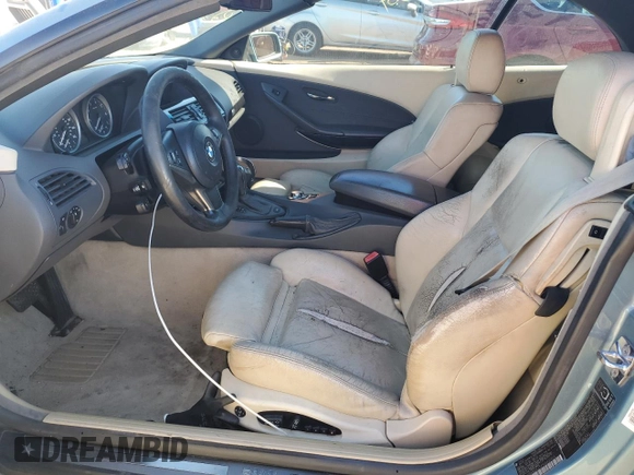 2004 BMW 6 Series 645Ci with VIN WBAEK73414B321348, listed as a Copart auction lot 75746084 with 0 mi miles and Clean Title. Bid and sale history available at carsss.com. Image 7.