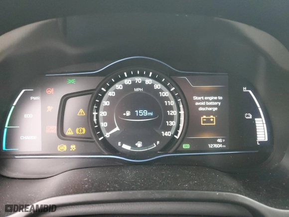 2017 Hyundai Ioniq Hybrid SEL with VIN KMHC75LC5HU019896, listed as a Copart auction lot 79856974 with 127,604 mi miles and Salvage Title. Bid and sale history available at carsss.com. Image 9.