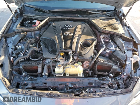 2022 Infiniti Q50 Red Sport 400 with VIN JN1FV7DP0NM370069, listed as a Copart auction lot 80541084 with 26,013 mi miles and Salvage Title. Bid and sale history available at DreamBid. Image 11.