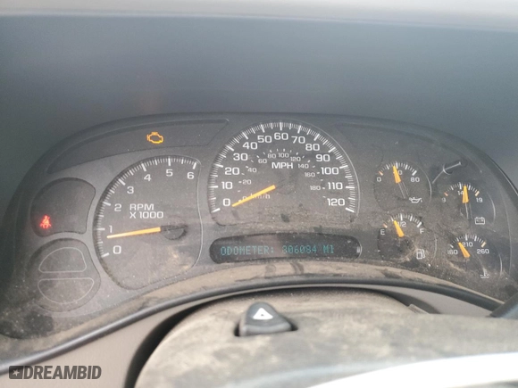 2005 Chevrolet Silverado 1500 LT with VIN 2GCEC19TX51315044, listed as a Copart auction lot 43703545 with 306,084 mi miles and Salvage Title. Bid and sale history available at carsss.com. Image 9.