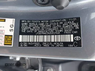 2022 Toyota Corolla LE with VIN JTDEPMAE0N3002968, listed as a IAAI auction lot 41964613 with 33,152 mi miles. Bid and sale history available at carsss.com. Image 9.