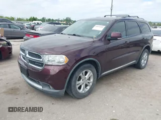 2012 Dodge Durango Crew with VIN 1C4RDHDG7CC144357, listed as a IAAI auction lot 42019204 with 174,408 mi miles and . Bid and sale history available at DreamBid. Image 2.