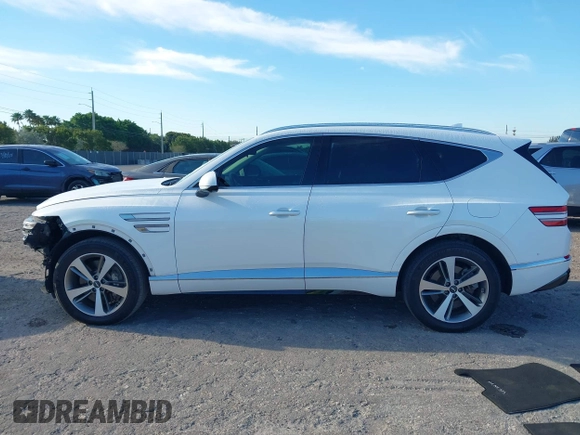 2023 Genesis GV80 with VIN KMUHCESCXPU106714, listed as a IAAI auction lot 41899438 with 35,750 mi miles and . Bid and sale history available at DreamBid. Image 14.