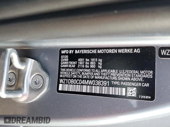 2021 Toyota GR Supra 3.0 with VIN WZ1DB0C04MW038391, listed as a Copart auction lot 83372814 with 0 mi miles and Salvage Title. Bid and sale history available at carsss.com. Image 14.