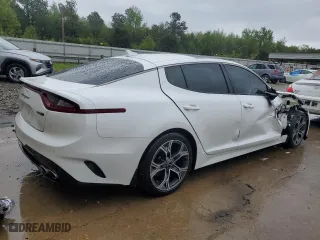 2020 Kia Stinger GT-Line with VIN KNAE15LA2L6083854, listed as a Copart auction lot 49996604 with 100,242 mi miles and Salvage Title. Bid and sale history available at carsss.com. Image 3.