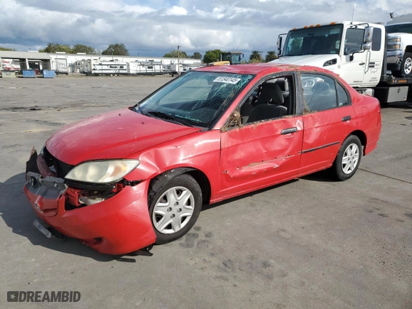 2005 Honda Civic Sdn VP with VIN 1HGES16335L027501, listed as a Copart auction lot 51540145 with 197,742 mi miles and Salvage Title. Bid and sale history available at carsss.com. Image 1.