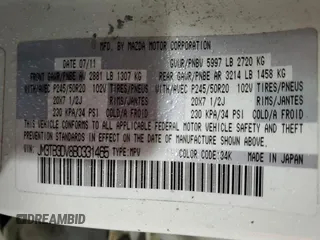 2011 Mazda CX-9 Grand Touring z VIN JM3TB3DV8B0331465, wystawiony jako Copart lot #58925255 z przebiegiem 162 972 mil mil oraz Czysty tytuł • Clean title. Historia ofert i sprzedaży dostępna na DreamBid. Obrazek 13.