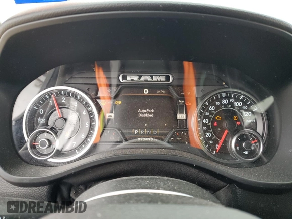 2020 Ram 1500 Lone Star with VIN 1C6RREFT8LN372504, listed as a Copart auction lot 45319515 with 93,460 mi miles and Salvage title. Bid and sale history available at DreamBid. Image 9.