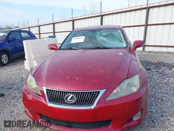 2009 Lexus IS with VIN JTHCK262492032459, listed as a IAAI auction lot 41883677 with 187,740 mi miles. Bid and sale history available at carsss.com. Image 12.