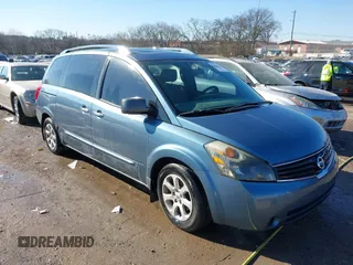 2008 Nissan Quest S z VIN 5N1BV28U18N122728, wystawiony jako IAAI lot #41280411 z przebiegiem 204 633 mil mil oraz . Historia ofert i sprzedaży dostępna na DreamBid. Obrazek 1.