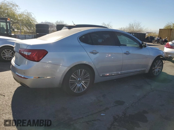 2016 Kia Cadenza Premium with VIN KNALN4D71G5218729, listed as a Copart auction lot 83393954 with 34,343 mi miles and Salvage Title. Bid and sale history available at carsss.com. Image 3.