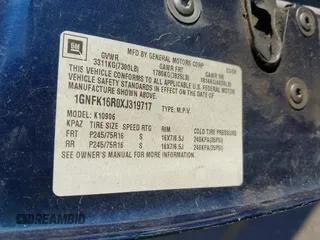 1999 Chevrolet Suburban с VIN 1GNFK16R0XJ319717, выставлен на аукционе IAAI как лот 42710366 с пробегом 275 908 миль миль и . История ставок и продаж доступна на DreamBid. Изображение 9.