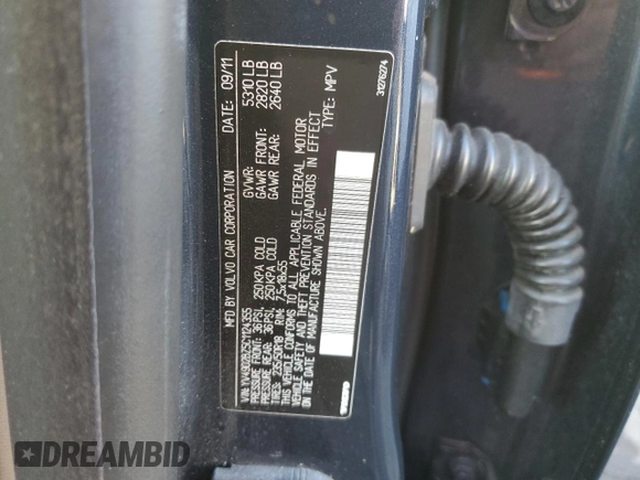 2012 Volvo XC70 T6 with VIN YV4902BZ5C1124355, listed as a Copart auction lot 82923854 with 141,243 mi miles and Salvage Title. Bid and sale history available at DreamBid. Image 13.