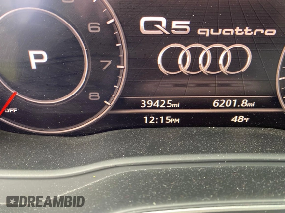 2018 Audi Q5 Premium Plus with VIN WA1BNAFY8J2224078, listed as a Copart auction lot 53841865 with 39,425 mi miles and Salvage Title. Bid and sale history available at carsss.com. Image 8.