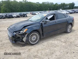 2014 Ford Fusion Titanium with VIN 3FA6P0K91ER386507, listed as a Copart auction lot 61556715 with 142,553 mi miles and Salvage title. Bid and sale history available at DreamBid. Image 1.