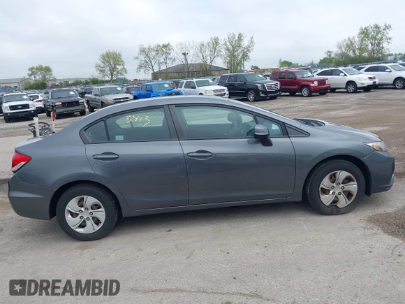 2013 Honda Civic LX with VIN 19XFB2F52DE013882, listed as a IAAI auction lot 42183413 with 217,293 mi miles and . Bid and sale history available at DreamBid. Image 13.