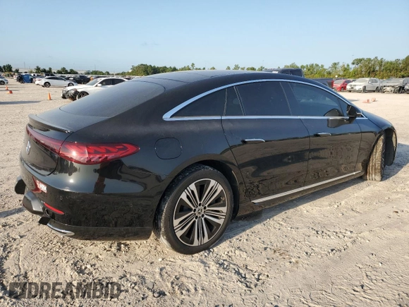 2022 Mercedes-Benz EQS with VIN W1KCG2DB6NA013858, listed as a Copart auction lot 66026954 with 37,422 mi miles and Salvage Title. Bid and sale history available at carsss.com. Image 3.