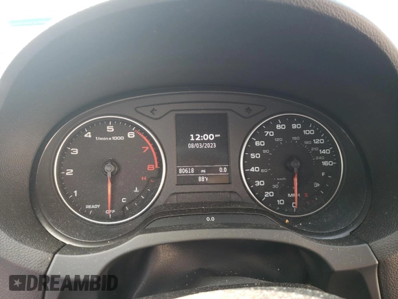 2016 Audi A3 1.8T Premium with VIN WAUA7GFF8G1033396, listed as a Copart auction lot 62927503 with 80,618 mi miles. Bid and sale history available at carsss.com. Image 9.
