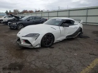 2023 Toyota GR Supra 3.0 with VIN WZ1DB0G09PW061258, listed as a Copart auction lot 77875554 with 0 mi miles and Salvage Title. Bid and sale history available at carsss.com. Image 1.