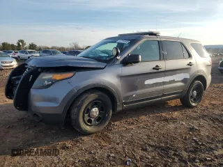 2014 Ford Utility Police Interceptor with VIN 1FM5K8AR4EGA14506, listed as a Copart auction lot 47214845 with 193,067 mi miles and Salvage Title. Bid and sale history available at carsss.com. Image 1.