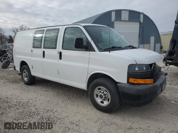 2019 GMC Savana Cargo z VIN 1GTW7AFGXK1348515, wystawiony jako Copart lot #43860155 z przebiegiem 202 157 mil mil oraz Szkody całkowita. Historia ofert i sprzedaży dostępna na DreamBid. Obrazek 4.