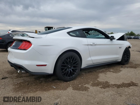 2019 Ford Mustang GT with VIN 1FA6P8CF8K5117020, listed as a Copart auction lot 57896865 with 92,626 mi miles and Salvage title. Bid and sale history available at DreamBid. Image 3.
