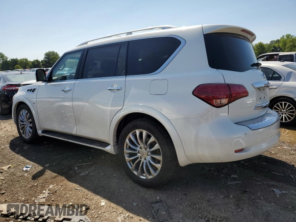 2016 Infiniti QX80 with VIN JN8AZ2NE5G9121014, listed as a Copart auction lot 60242204 with 118,575 mi miles and Salvage Title. Bid and sale history available at carsss.com. Image 2.