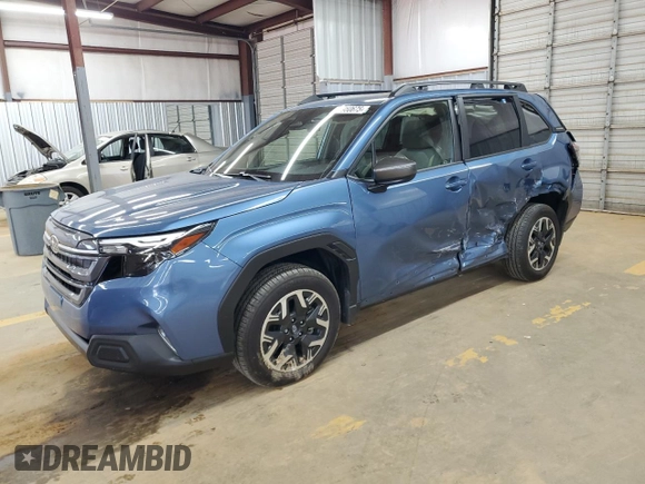 2025 Subaru Forester Premium with VIN JF2SLDBC2SH415096, listed as a Copart auction lot 50950675 with 7,749 mi miles and Salvage Title. Bid and sale history available at carsss.com. Image 1.