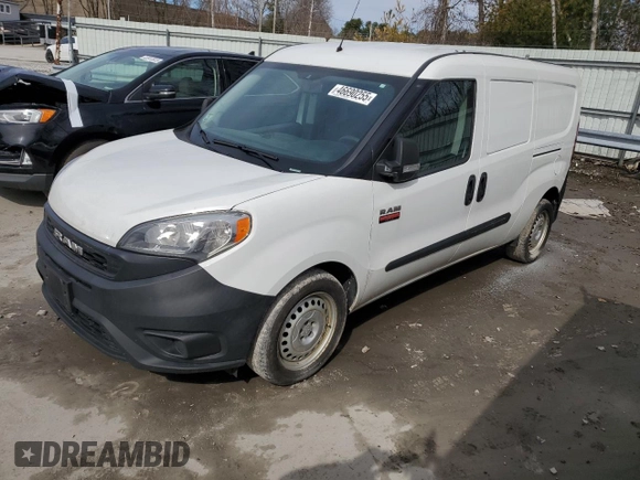 2020 Ram ProMaster City Cargo Van Tradesman with VIN ZFBHRFAB1L6P33450, listed as a Copart auction lot 46690255 with 107,054 mi miles and Salvage Title. Bid and sale history available at carsss.com. Image 1.