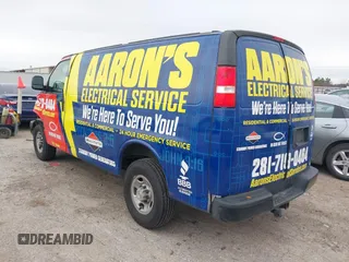 2023 Chevrolet Express Cargo with VIN 1GCWGAFP3P1219054, listed as a IAAI auction lot 41615581 with 36,622 mi miles and . Bid and sale history available at DreamBid. Image 3.