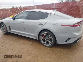 2018 Kia Stinger GT2 with VIN KNAE55LC7J6017223, listed as a IAAI auction lot 41356220 with 102,874 mi miles. Bid and sale history available at carsss.com. Image 3.