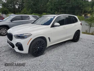 2021 BMW X5 M50i with VIN 5UXJU4C07M9E08137, listed as a Copart auction lot 65796624 with 46,033 mi miles and Salvage Title. Bid and sale history available at carsss.com. Image 1.