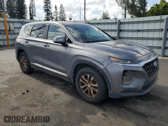 2019 Hyundai Santa Fe SE with VIN 5NMS23ADXKH070632, listed as a Copart auction lot 55621455 with 185,663 mi miles and Clean Title. Bid and sale history available at carsss.com. Image 4.