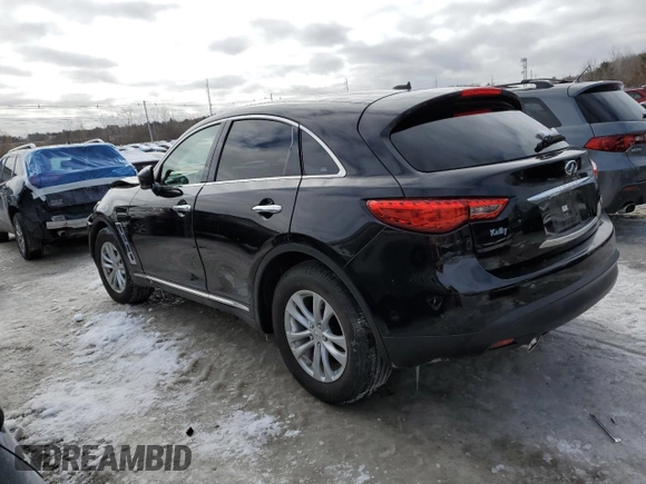 2017 Infiniti QX70 with VIN JN8CS1MW0HM411015, listed as a Copart auction lot 44016155 with Not Provided miles and Salvage Title. Bid and sale history available at carsss.com. Image 2.