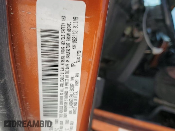 2010 Jeep Wrangler Rubicon with VIN 1J4BA6D12AL186887, listed as a Copart auction lot 57902545 with Not provided miles and Salvage title. Bid and sale history available at DreamBid. Image 12.