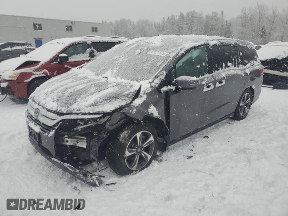 2020 Honda Odyssey EX-L z VIN 5FNRL6H60LB504967, wystawiony jako Copart lot #42021525 z przebiegiem Nie podano mil oraz Szkoda całkowita • Salvage title. Historia ofert i sprzedaży dostępna na DreamBid. Obrazek 1.