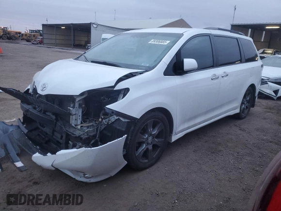 2017 Toyota Sienna SE with VIN 5TDXZ3DC4HS769359, listed as a Copart auction lot 89306885 with 99,341 mi miles and Salvage Title. Bid and sale history available at carsss.com. Image 1.