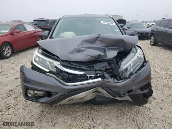 2015 Honda CR-V EX-L with VIN 2HKRM3H75FH543337, listed as a Copart auction lot 46797875 with 98,588 mi miles and Salvage Title. Bid and sale history available at carsss.com. Image 5.