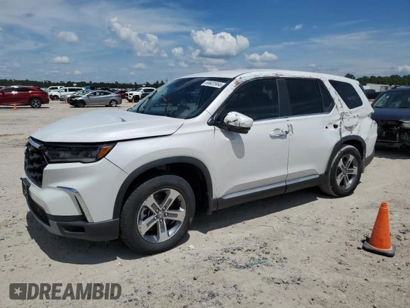 2025 Honda Pilot EX-L with VIN 5FNYG2H41SB004578, listed as a Copart auction lot 69850264 with 1,343 mi miles and Salvage Title. Bid and sale history available at carsss.com. Image 1.