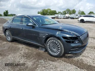 2023 Genesis G80 with VIN KMTGE4S17PU007500, listed as a Copart auction lot 53952055 with 6,226 mi miles and Clean Title. Bid and sale history available at carsss.com. Image 4.