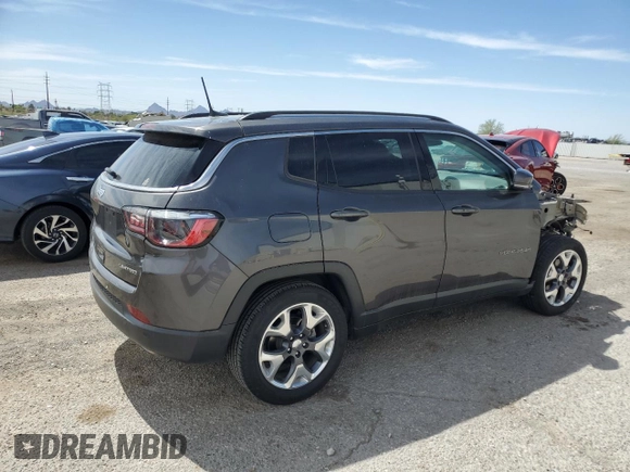 2021 Jeep Compass Limited with VIN 3C4NJCCBXMT559422, listed as a Copart auction lot 56952545 with 135,697 mi miles and Salvage title. Bid and sale history available at DreamBid. Image 3.