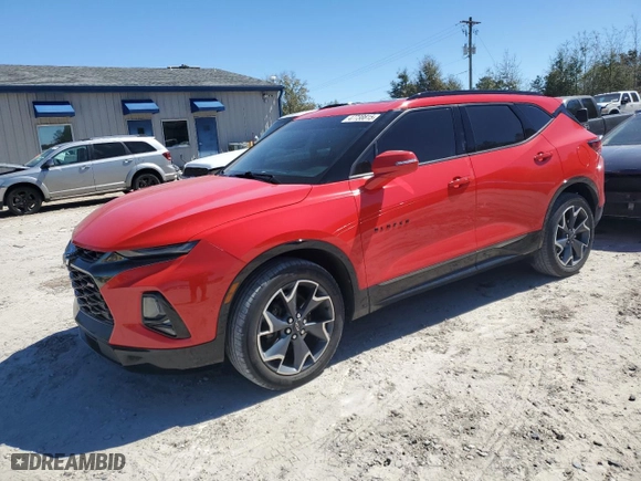 2020 Chevrolet Blazer RS with VIN 3GNKBERS3LS574293, listed as a Copart auction lot 47738815 with NaN miles and Salvage Title. Bid and sale history available at carsss.com. Image 1.